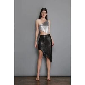 Bronx And Banco Xenia One Shoulder Metal Dress